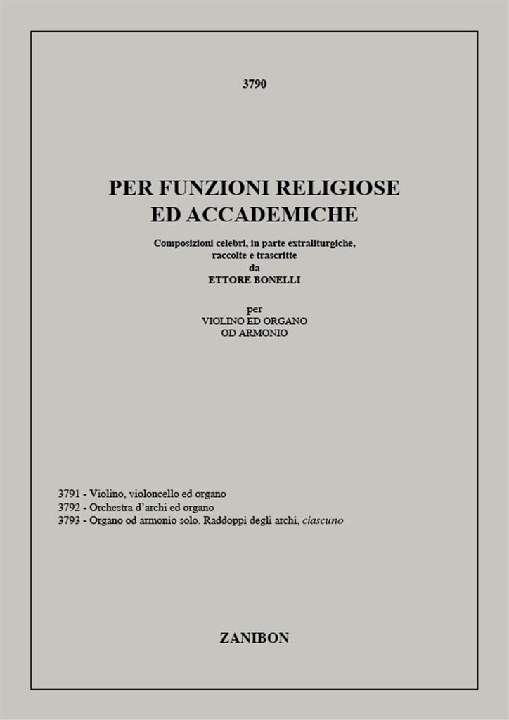 Per funzioni religiose ed accademiche